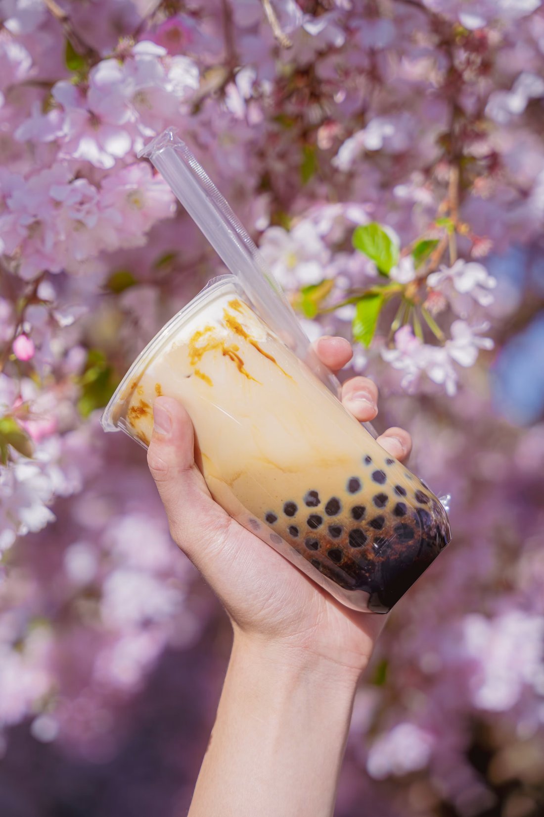 Boba tea cart catering in Los Angeles, Orange County & Southern California 58 Hester mobile boba tea cart serving iced milk tea with tapioca pearls at a Los Angeles event