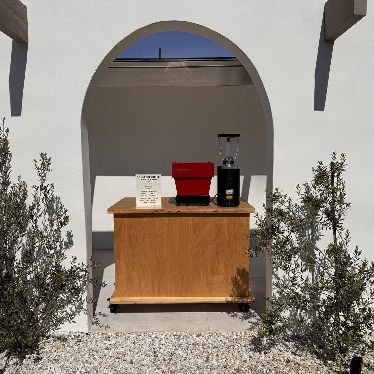 58 Hester coffee cart styled for a party in Temecula