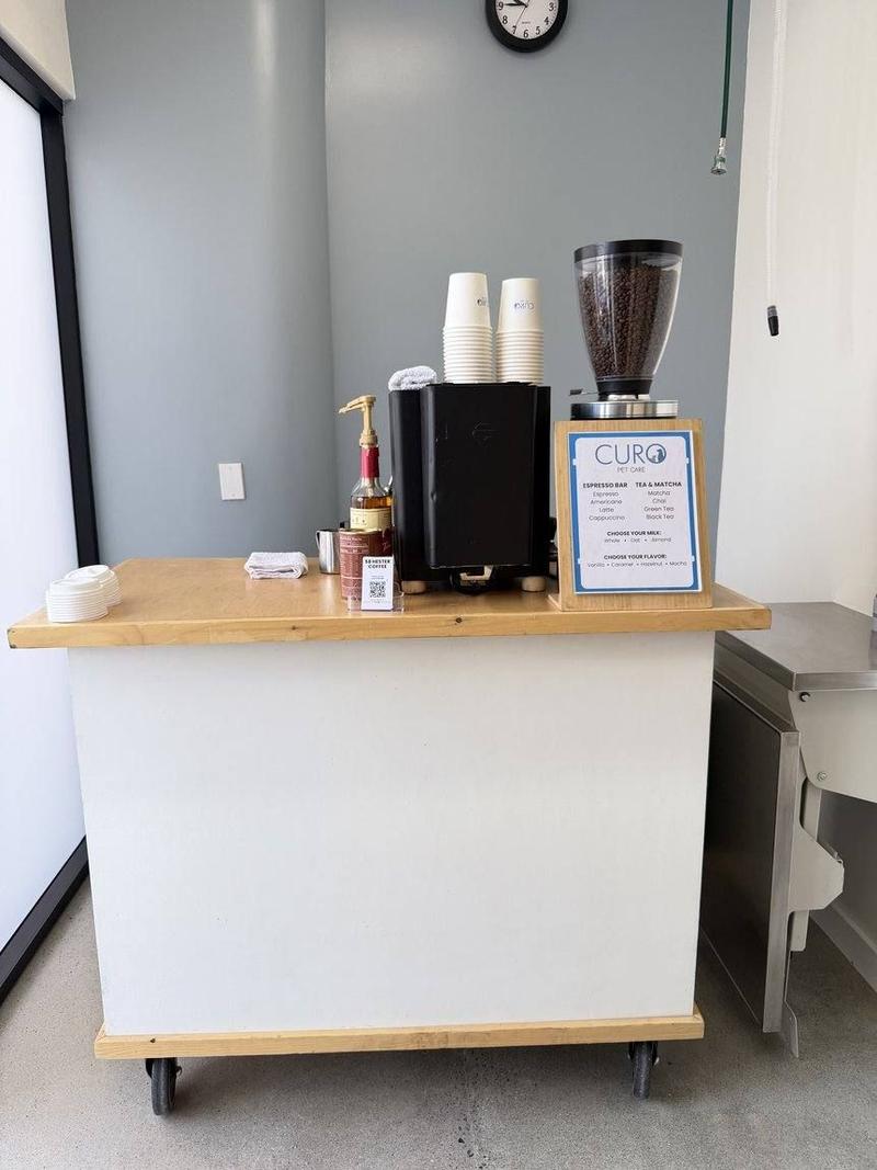 Corporate Coffee Catering: The Complete Guide (2026) 58 Hester custom-branded coffee cart set up for a corporate client event in Southern California