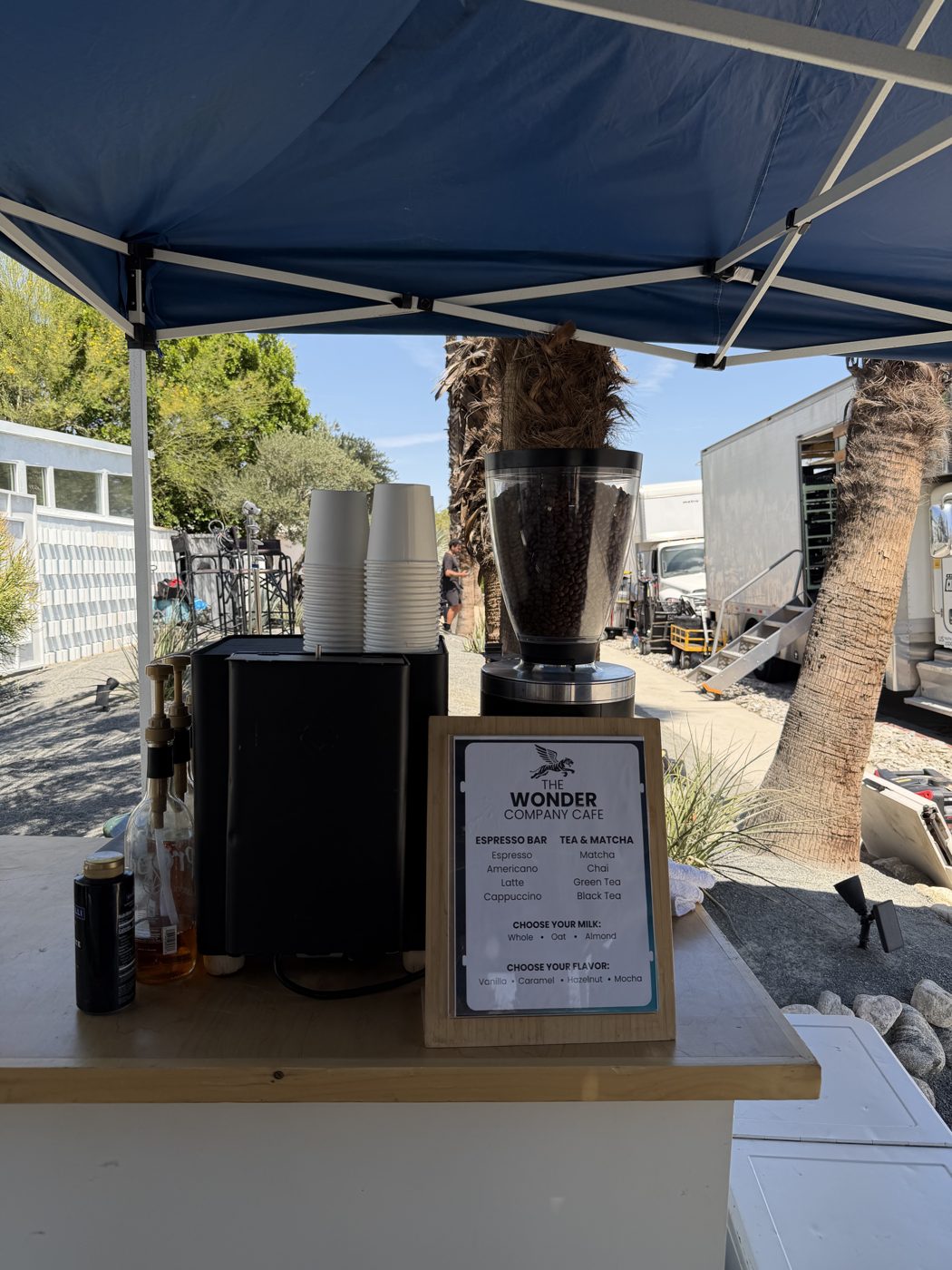 Mobile coffee cart catering in Beverly Hills, California 58 Hester coffee cart at a Beverly Hills wedding or corporate event