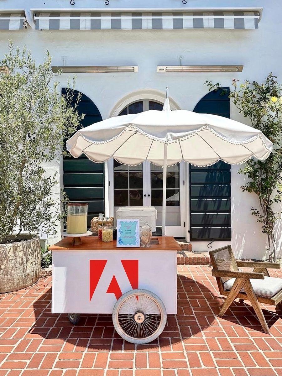 58 Hester custom-branded lemonade cart at a Southern California event