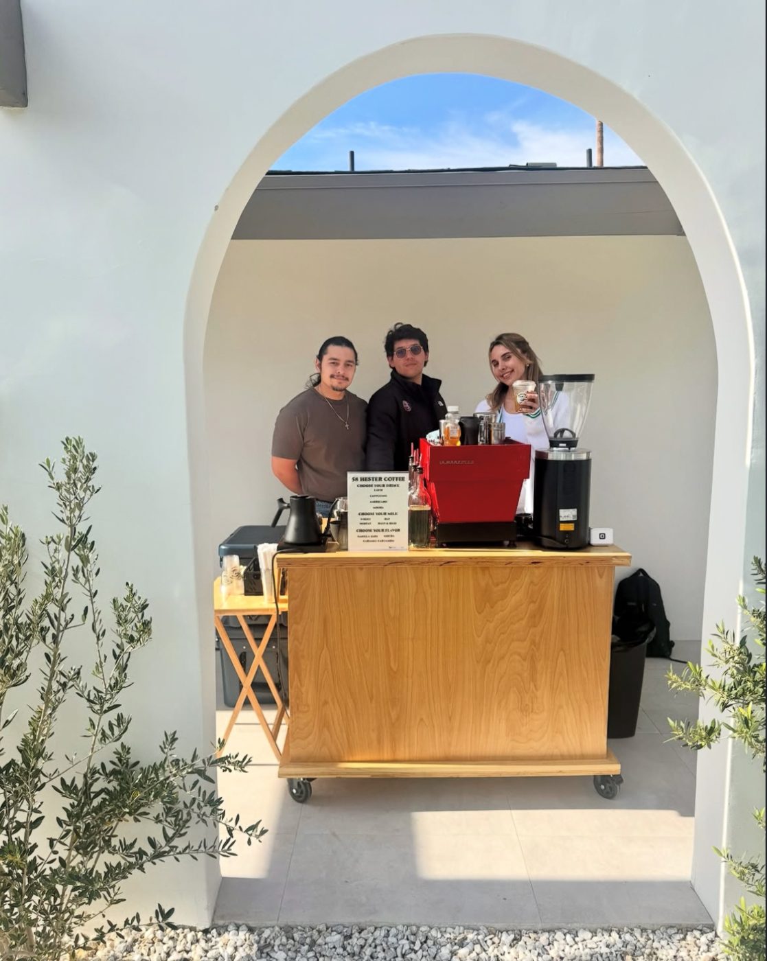 Mobile coffee cart catering in Newport Beach, California 58 Hester coffee cart at a Newport Beach wedding or corporate event